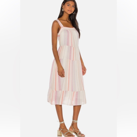 Rails Dresses & Skirts - RAILS Amaya Sleeveless Tiered Midi Dress in Juliette Stripe
